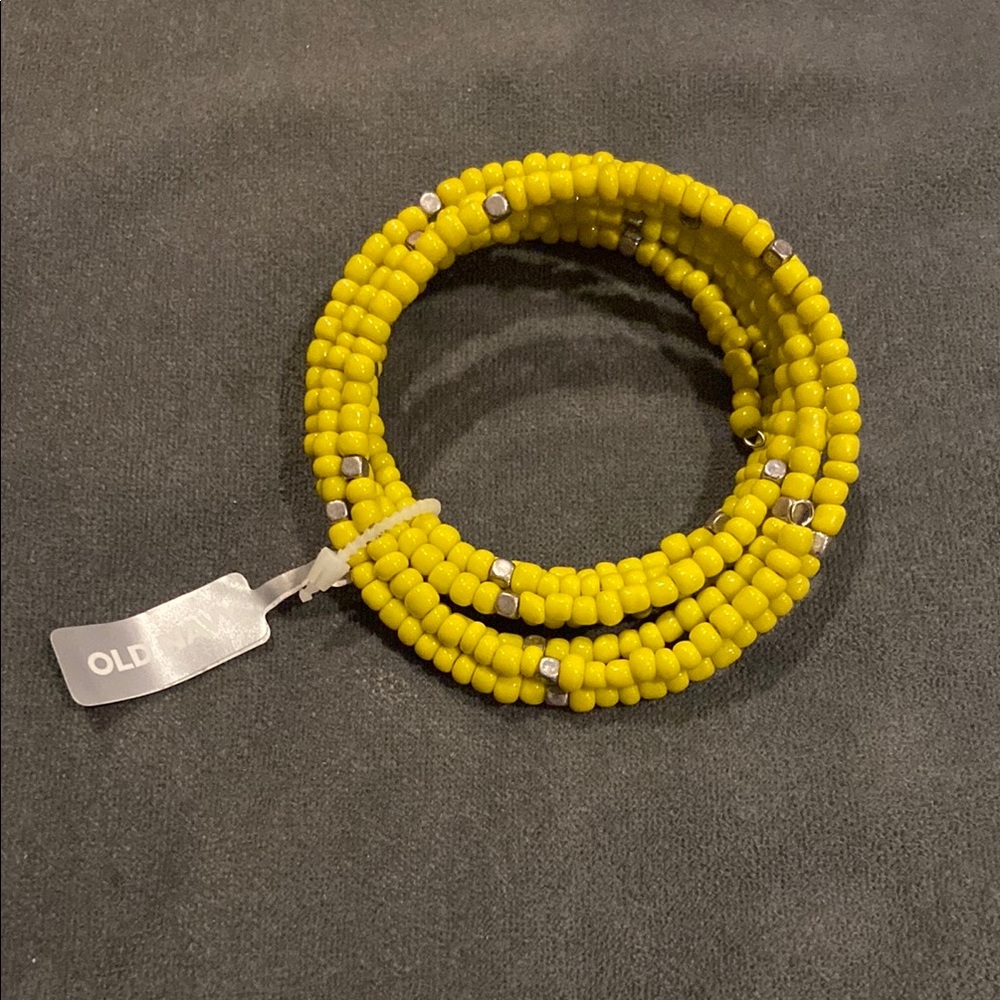 NWT Old Navy Yellow Coil Bracelet